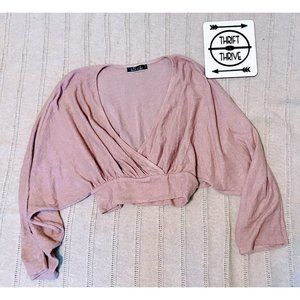 Ballerina soft sweater crop top small